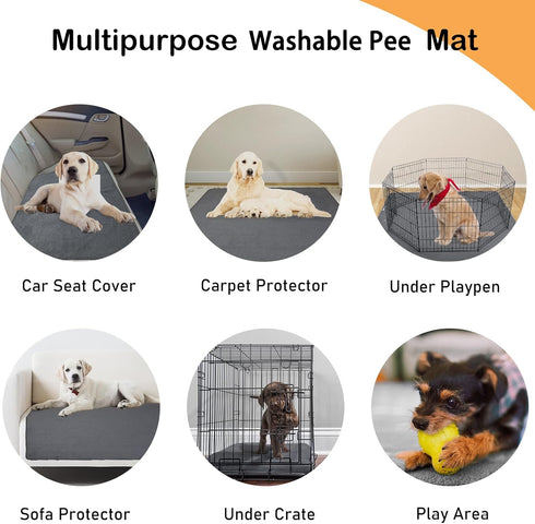1 Pack 52x82in, LOOBANI Non-Slip Washable Pee Pad for Dogs, Extra Large Reusable Dog Mat for Floor, Fast Absorbent Pet
