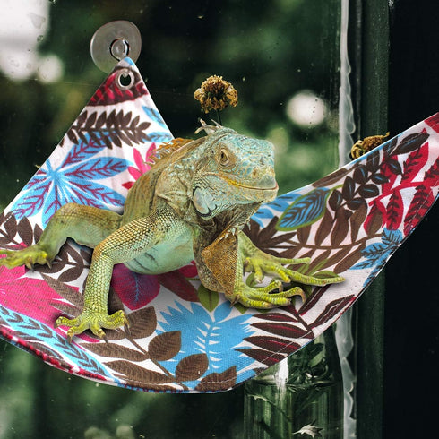 KUDES Bearded Dragon Hammock, Reptile Lizard Lounger Accessories for Large Small Bearded Dragons Geckos Lizards