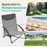 Sekey Portable Beach Chair, Lightweight Camping Chair with Carry Bag, Low Folding Beach Chair for Adults, Compact