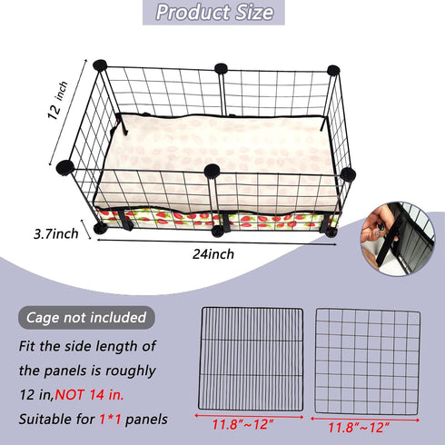 JOGEPEYO Chinchilla 1x2(12x24 inches), Guinea Pig Cage LinerWashable Waterproof Oxford Cloth Cage Liners for Small