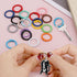 Penitue 34pcs 0.94in (17 Spring O Rings, Colorful Round Snap Keyring Metal Carabiner Clips Loose Leaf Book Binder Rings