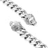 Dog Chain Collar with Lion Head Clasp, High Polished Cuban Link, Heavy Duty Chew Proof for Medium Dogs (19MM, 22")