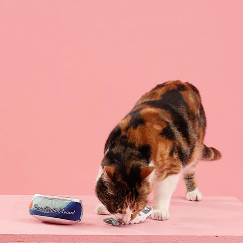 Set, 2 Set, (692005) Fringe Studio Plush Cat Toy Tuna Right Meow, Mini Piece Pet Shop Collection