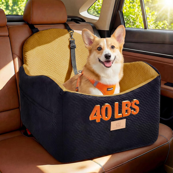 LUXYBEE Dog Car Seat for Medium/Small Dogs, Dog Booster Car Seat, Pet Booster