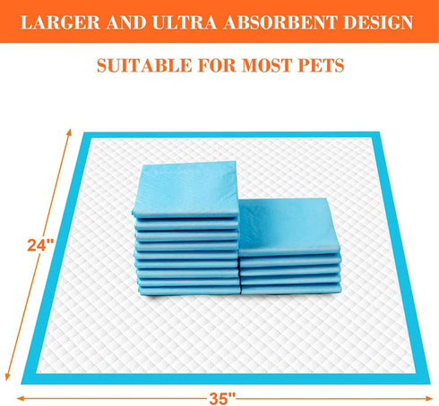 5-Layer 24x35 Inch (40 Count) Aurora Pet Dog and Puppy Pee Pads with Leak-Proof Design and Quick-Dry Surface for Potty