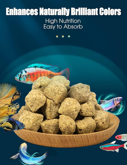 5 OZ Freeze Dried Brine Shrimp Cubes Aquatic Foods for Tropical Fish