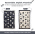 Seamless 3D 28x40 PetMat in Charcoal/Beige| Organic Cotton Crate Pad for Small Dogs, Cats & Nursery | & Reversible |