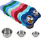 Dog Bowls 2 Stainless Steel Bowls for Pet Food and Water Feeder with Non Spill Skid Resistant Silicone Mat