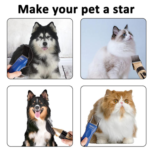 CR8GR8 Dog Grooming Clippers, Hair Clipper Combs Guides, Low Noise Professional Pet Attachments Replacement Guards