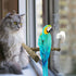 Natural Bird Perch Stand with Suction Cup, Wood Training Perch for Small Medium Large Parrots, T Shape