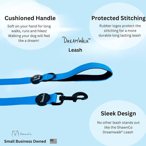 ShawnCo Dream Walk Dog Leash, Premium Nylon Pet Leash with Soft Neoprene Handle, Orchid