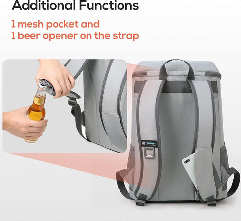 TOURIT Cooler Backpack Lightweight Insulated for 30 Cans Leak-Proof