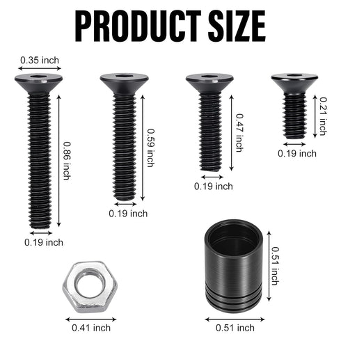 NEATABY 7 Quick Detach Swivels Mount Base Adapter Kit, Black Metal Stud Wrench, Pcs