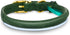 OOPSDOGGY Reflective Rolled Leather Dog Collar for Small Dogs, Adjustable Soft Padded Pet Collar for Small Breed Dogs Puppy (XS, 8"-11", Green)