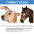 PHLYSFZ 4 Set Curry Comb Kit, Ring Curry Comb, Rubber Brush, Tear Stain Wipe Brush for Horses, Dogs, Goats, Cattle