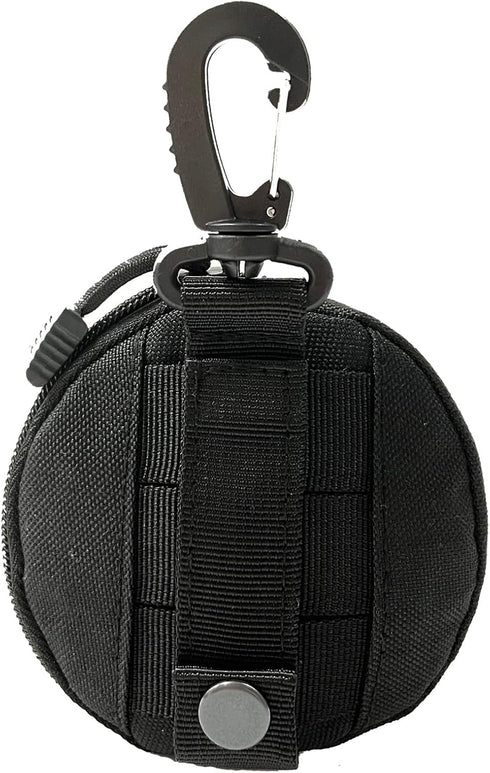 GZWER 1000D Headset Pack Laser Cut Molle Pouch EDC Pouch Tactical Round Zipper Bag Case Coin Pouches Coin Purse