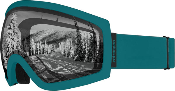 Retrospec Traverse Ski Goggles, Snowboard Goggles for Men and Women, 100% UV Protection, Anti-Fog