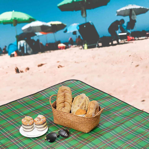 55x40in, Packable Beach Picnic Blanket, Sandproof Waterproof Camping Blankets Large, Outdoor Sandfree Foldable Mat