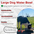 1.2 Gallon Large Dog Water Bowl, Human Grade Stainless Steel, for Large & Extra Large Sized Dogs - Silver Classic