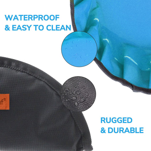LumoLeaf Collapsible Dog Travel Bowl - 2 Packs Large 68oz/80oz Lightweight Foldable Bowls for Pets with Zipper