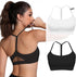 2 Pack Y Back Sports Bras, Racerback Padded Yoga Workout Top with