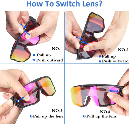 Sports Polarized Sunglasses for Adults and Youth - Cycling, Softball, Baseball, Fishing, Ski, Golf