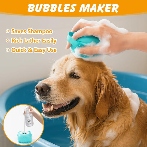 6PCS Set, ondware Dog Bath Brush Dogs Scrubber for Short and Long Haired Dogs, Dog Shampoo Brush for Shedding, Bathing