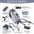 KOOLTAIL Dual Retractable Dog Leash for Two Dogs, Heavy Duty Double Headed 16 ft, Tangle-Free, Grey
