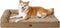 EHEYCIGA Memory Foam Orthopedic Dog Beds, Washable Dog Bed with Waterproof Lining, Removable Cover, 36x27 Inches, Camel