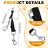 Frienda 5 Pcs Braided Poly Collar Backup Clip, Double Ended Nylon Dog Connector Strap for Large Medium Small Pets
