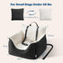 20 LBS 2-Sided Milk and Soda Small Dog Car Seat Bed for Small Dogs Under with Pillow, Side Pockets, Clip on Leash