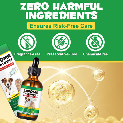 ZIXBMHYJ 2 Pack Lipoma Treatment for Dogs & Cats, Castor Oil for Lipomas, Soften Fatty Lumps & Bumps in Dog, Castor Oil
