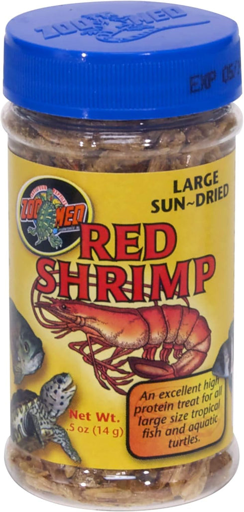 Zoo Med Large Sun-Dried Red Shrimp Aquatic Turtle Food, 0.5 oz.