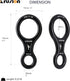 Fusion Climb Figure 8 Descender - Aluminum Descender, Black