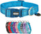 Reflective Nylon Padded Dog Collar - Adjustable Soft Pet Collars for Small Medium Large Dogs (Blue)