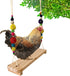 Vehomy Chicken Swing and Perch - Handmade Wood Stand Coop Toy for Hens