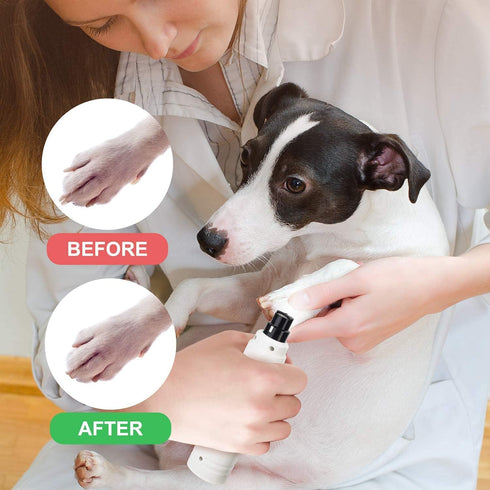 Casfuy Dog Nail Grinder with LED Light, Upgraded 2-Speed Electric Pet Nail Trimmer for All Dog Sizes