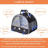Bird Carrier Travel Cage - Small Bird Travel Cage for Parrot with Stand and Shoulder Strap (Black)