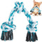 Dog Rope Toys, 3 Knots Chew Rope Toy for Medium and Small Dogs, Natural Cotton Pull Rope for Tug of War