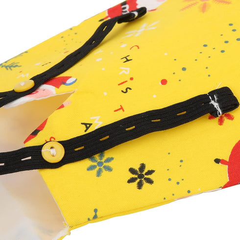 Pssopp Pet Chicken Diapers, Washable Poultry Cloth for Goose Duck Hen Chicken, Yellow Christmas S