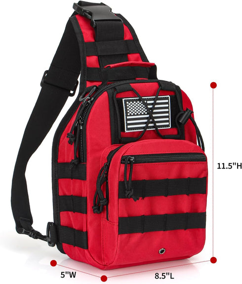 Backpack Pack First Aid Sling - EMS Equipment Emergency Medical Supplies Tactical Range Shoulder Molle Bag - Heavy Duty