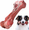 Dog Puppy Bone Toy for Aggressive Chewers, Beef Flavor, Durable Rubber for Small/Medium Breeds
