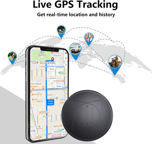 Quvjd GPS Tracker for Vehicles,Car GPS Tracker Portable Real Time Magnetic GPS Tracking Device,Full Global Coverage