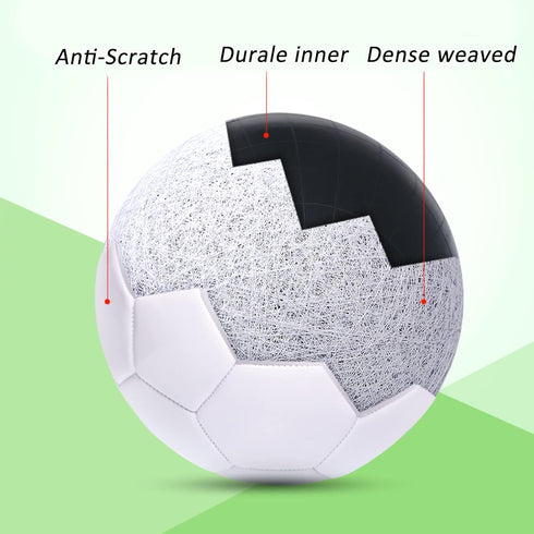 Soccer Ball Size 3 4 5, Pure White DIY Kids Gift for Painting Together with Parents or Kindergarten Teacher