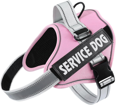 MUMUPET Service Dog Harness, No Pull Easy On Vest with Reflective Handle for Small Medium Large Dogs