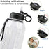Large Water Bottle with Straw, VENNERLI Portable Sports Water Bottle 2.2L BPA-Free for Hiking and Camping