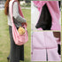 Pet Sling Carrier Bag Travel Tote for Cats Dogs, Up to 16 lbs (Pink)