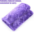 Winter Warm Purple Bird Nest House Shed Hut, Plush Fluffy Hanging Hammock for Hamster Parrot Macaw Budgies (M)