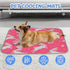 imiBBWQu Summer Summer 27" 22" Dog Cooling Mat Pink Easter Bunny Dog Cooling Mat for Washable Cool Pet Pad Pet Bed