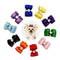 20Pcs/10pairs Small Dog Hair Bows with Rubber Bands, Rhinestone Puppy Hair Bows for Small Medium Pets (Purple Pink Blue)